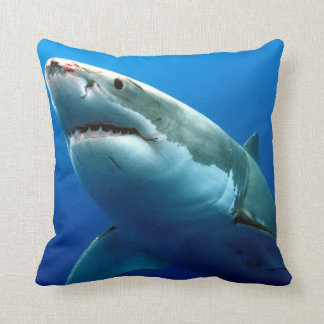 Great White Shark Throw Pillow