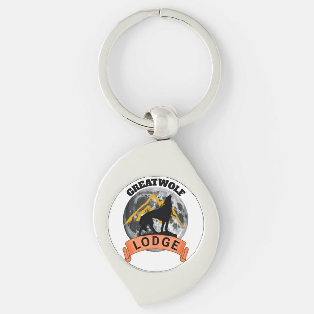 Great wolf lodge button keychain (Front)