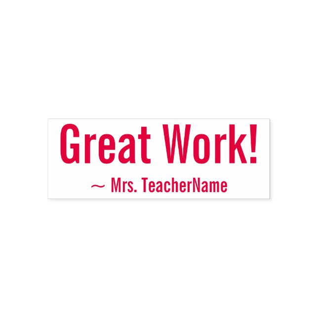 "Great Work!" Assignment Grading Rubber Stamp (Design)