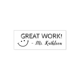 Great Work   Personalized Teachers Self-inking Stamp