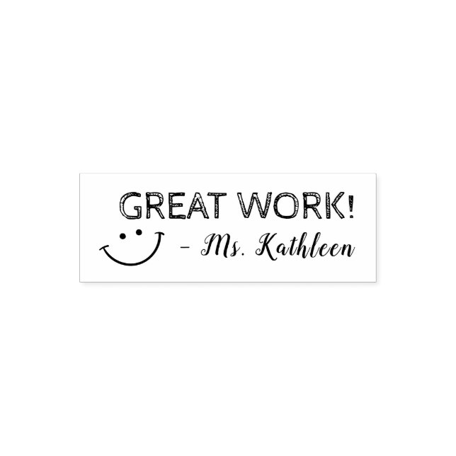 Great Work | Personalized Teachers Self-inking Stamp (Design)