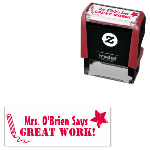 Great Work   Personalized Teachers  Self-inking Stamp