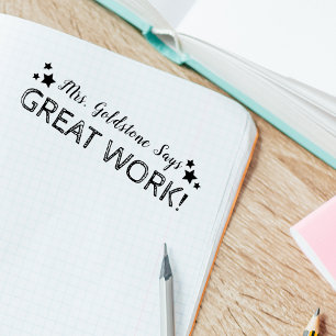 Great Work   Personalized Teachers Self-inking Stamp