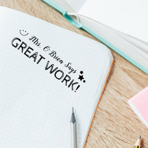 Great Work   Personalized Teachers Self-inking Stamp