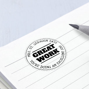 Great Work   Personalized Teachers Self-inking Stamp