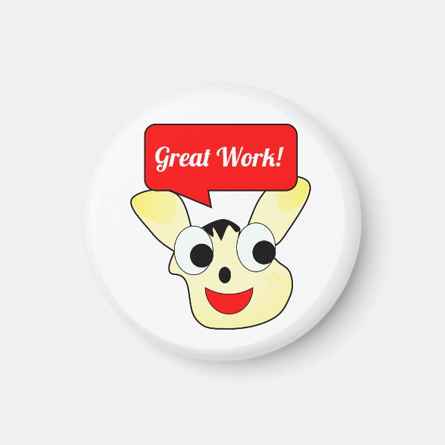 Great Work Stickers Magnet (Front)