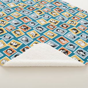 Great writers, poets and playwrights on stamps-1 sherpa blanket