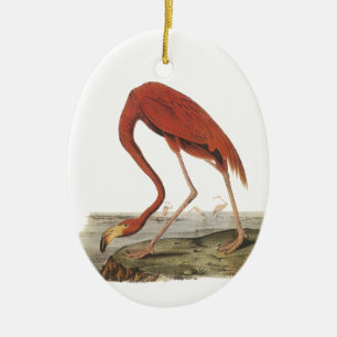 Greater Flamingo, John Audubon Ceramic Ornament
