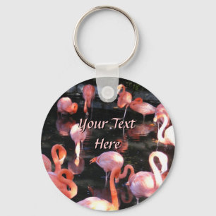 Greater Flamingos Keychain