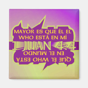 Greater is He I Esp I Square Magnet