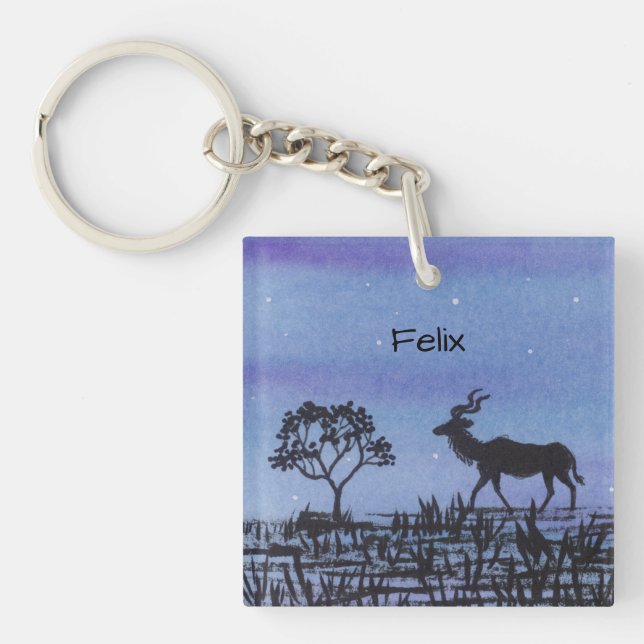 Greater Kudu Keychain (Front)