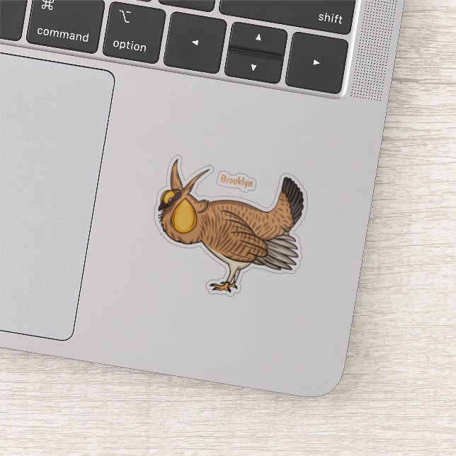 Greater prairie chicken cartoon illustration (Detail)