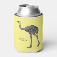 Greater rhea bird cartoon illustration