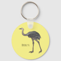 Greater rhea bird cartoon illustration