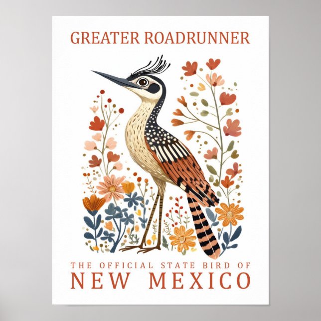 Greater Roadrunner Bird of New Mexico USA Poster (Front)