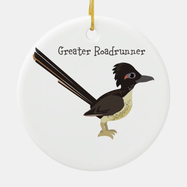 Greater Roadrunner Ceramic Ornament (Back)
