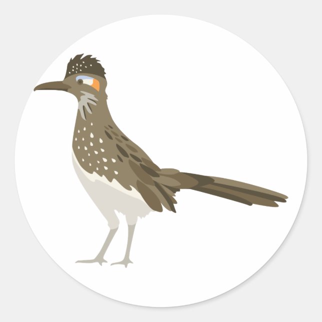 Greater Roadrunner Classic Round Sticker (Front)