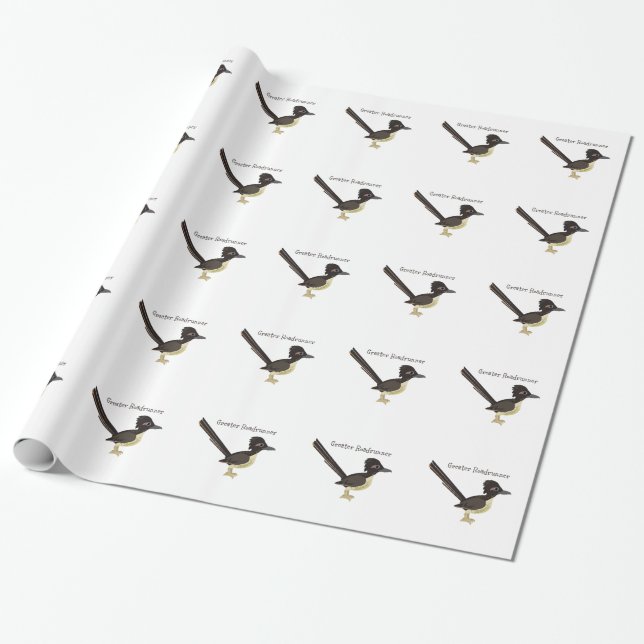 Greater Roadrunner Wrapping Paper (Unrolled)
