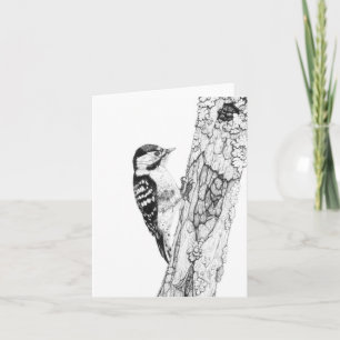 Greater Spotted Woodpecker - Blank Note Card