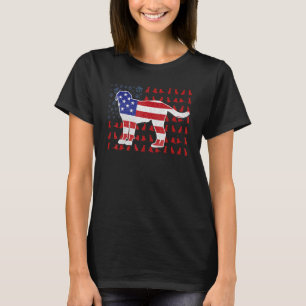Greater Swiss Mountain American Flag 4th Of July M T-Shirt