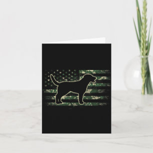 Greater Swiss Mountain Camouflage American Flag Card