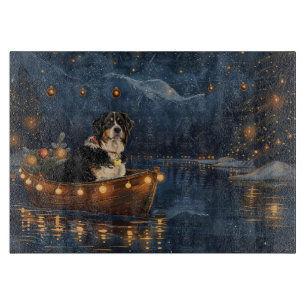 Greater Swiss Mountain Christmas Festive Voyage Cutting Board