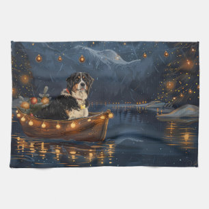 Greater Swiss Mountain Christmas Festive Voyage Kitchen Towel