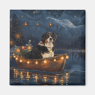 Greater Swiss Mountain Christmas Festive Voyage Magnet