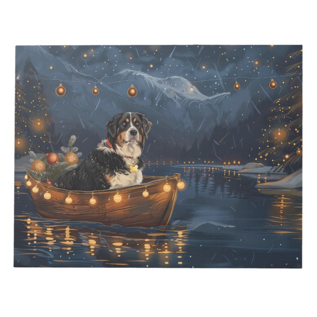 Greater Swiss Mountain Christmas Festive Voyage Notepad (Front)