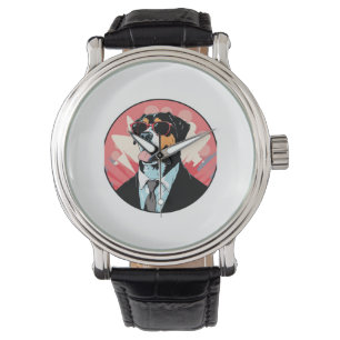 Greater Swiss Mountain Dog Businessman Watch