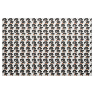 greater swiss mountain dog cartoon fabric