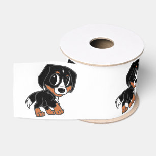 greater swiss mountain dog cartoon grosgrain ribbon