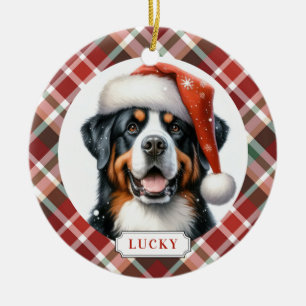Greater Swiss Mountain Dog Ceramic Circle Ornament