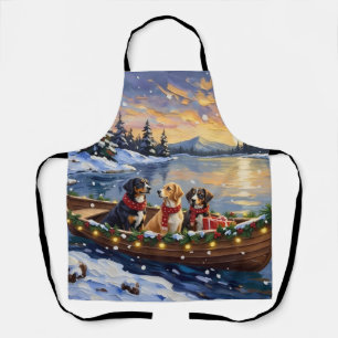 Greater Swiss Mountain Dog Christmas Boat Holiday Apron