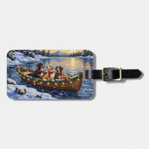 Greater Swiss Mountain Dog Christmas Boat Holiday Luggage Tag