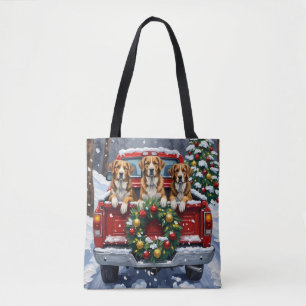 Greater Swiss Mountain Dog Christmas Red Truck Tote Bag