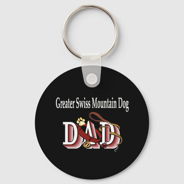 greater swiss mountain dog dad Keychain (Front)