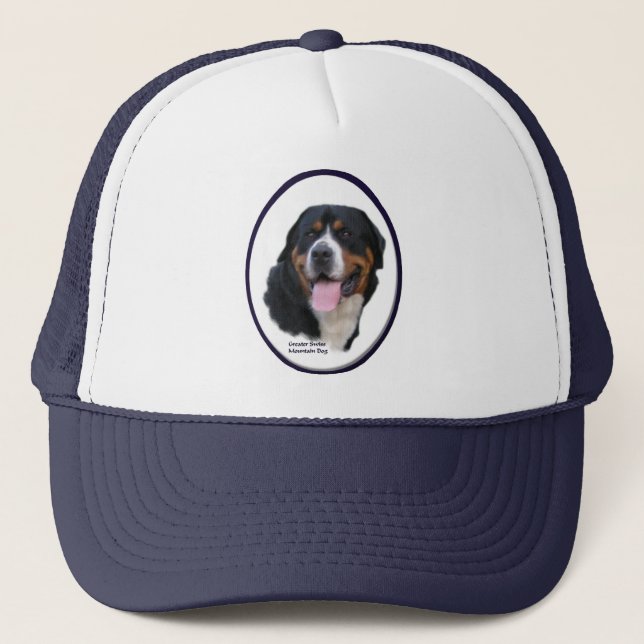 Greater Swiss Mountain Dog Gifts Trucker Hat (Front)
