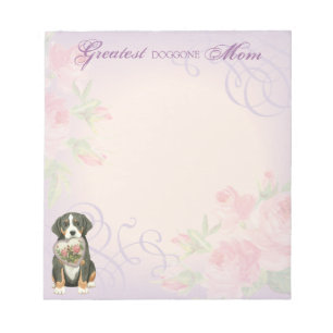 Greater Swiss Mountain Dog Heart Mom Notepad