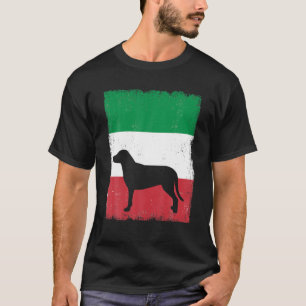 Greater Swiss Mountain Dog Italy Flag Italian Vint T-Shirt