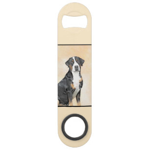 Greater Swiss Mountain Dog Painting - Original Art Bar Key