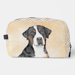 Greater Swiss Mountain Dog Painting Original Art Dopp Kit