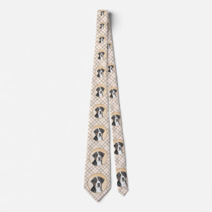 Greater Swiss Mountain Dog Painting - Original Art Tie