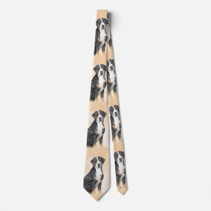Greater Swiss Mountain Dog Painting - Original Art Tie