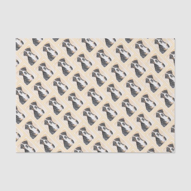 Greater Swiss Mountain Dog Painting - Original Art Tissue Paper (Front)