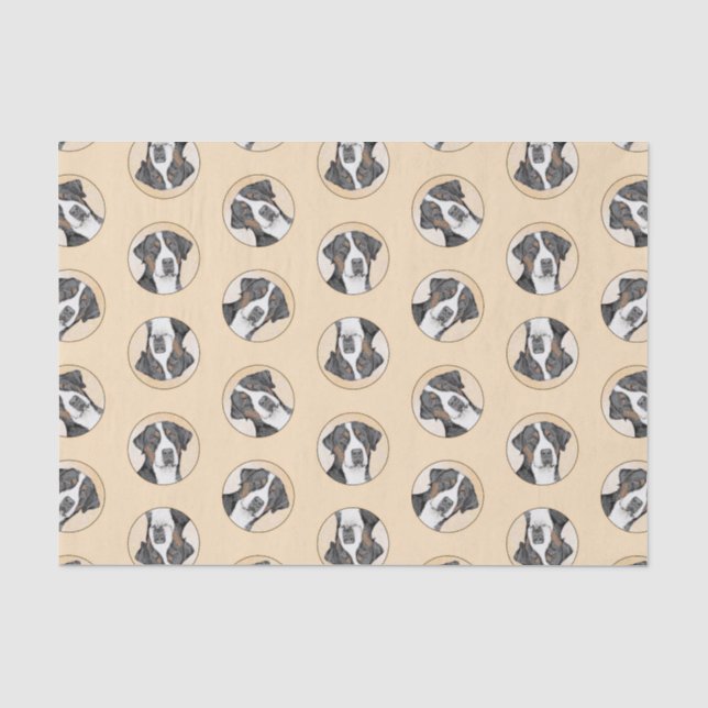Greater Swiss Mountain Dog Painting Original Art Tissue Paper (Front)