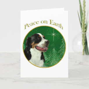 Greater Swiss Mountain Dog Peace Holiday Card