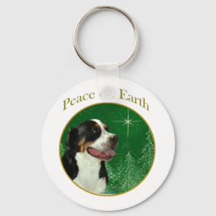Greater Swiss Mountain Dog Peace Keychain