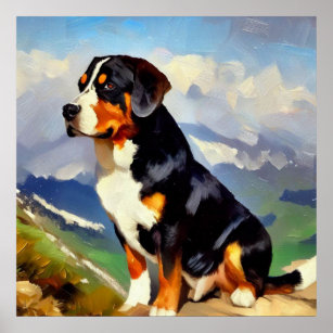 Greater Swiss Mountain Dog Poster