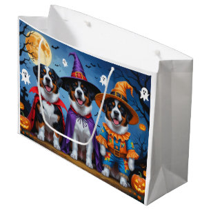 Greater Swiss Mountain Dog Pumpkin Halloween Funny Large Gift Bag